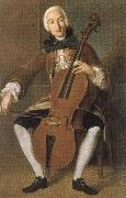 Johann Wolfgang von Goethe who worked in vienna and madrid. he was a fine cellist oil painting